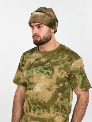 Шапка Мох Флисовая с подворотом &mdash; 5