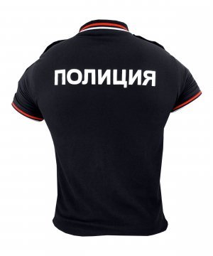Футболка поло полиции чёрная &mdash; 2