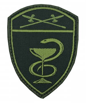 Шеврон Росгвардия полевой Медицинская часть УО на липе &mdash; 1