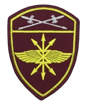 Шеврон Росгвардия подразделение связи УО на липе &mdash; 1