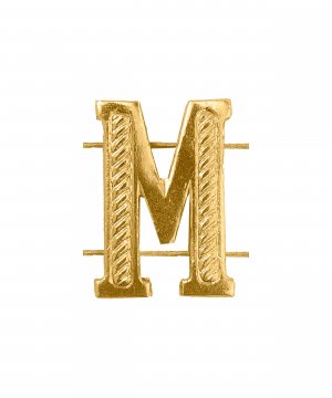 Превью Буква на погоны М желтая &mdash; 1