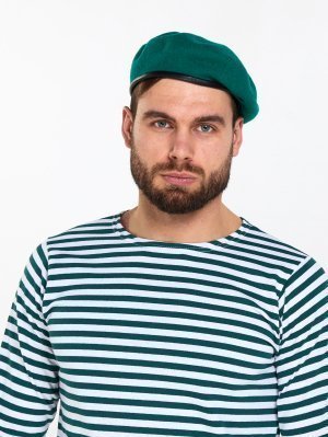 Превью Берет зеленый катаный &mdash; 1