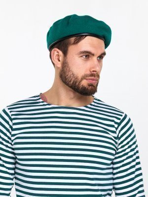 Превью Берет зеленый катаный &mdash; 2