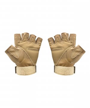 Превью Перчатки беспалые защитные песочные &mdash; 2