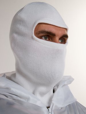 Превью Маска спецназ белая полушерсть без рта &mdash; 5
