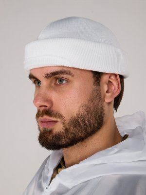 Превью Маска спецназ белая полушерсть без рта &mdash; 6