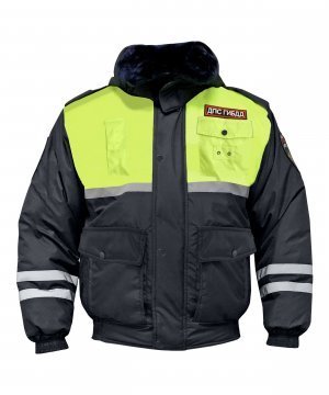 Превью Куртка зимняя ДПС с желтой вставкой &mdash; 2