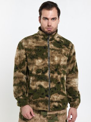 Превью Толстовка флисовая мох &mdash; 4