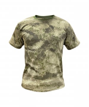 Превью Футболка камуфляжная бежевый мох &mdash; 1