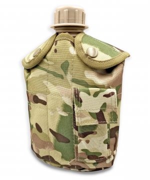 Превью Фляжка мультикам пластиковая с алюминиевым котелком &mdash; 1