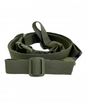 Превью Ремень ружейный тактический трехточечный зеленый (стропа 30 мм.) &mdash; 1