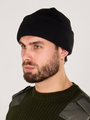 Шапка трикотажная черная &mdash; 2