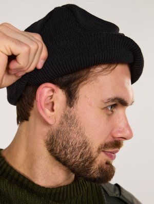 Превью Шапка трикотажная черная &mdash; 6