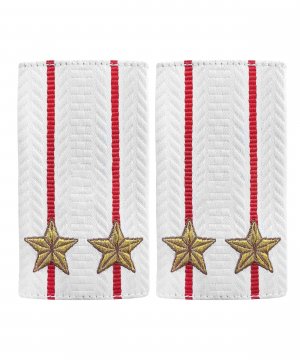 Фальшпогоны жаккардовые полиции белые подполковник &mdash; 1