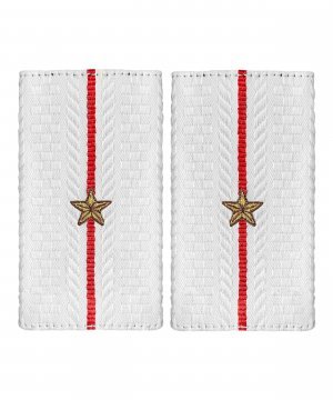 Превью Фальшпогоны жаккардовые полиции белые младший лейтенант &mdash; 1