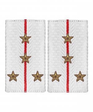 Превью Фальшпогоны жаккардовые полиции белые капитан &mdash; 1