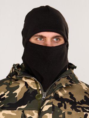 Маска балаклава флисовая черная &mdash; 1