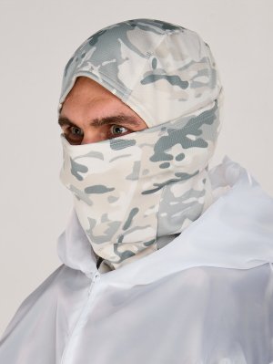 Превью Маска балаклава флисовая белый мультикам &mdash; 1