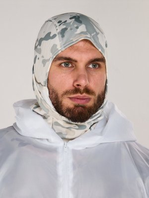 Превью Маска балаклава флисовая белый мультикам &mdash; 4