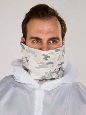 Превью Маска балаклава флисовая белый мультикам &mdash; 5