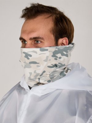 Превью Маска балаклава флисовая белый мультикам &mdash; 6