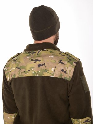 Превью Шапка флисовая оливковая &mdash; 4