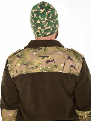 Шапка флисовая кмф зеленая &mdash; 3