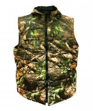 Превью Жилет лес зеленый на синтепоне с флисом &mdash; 1