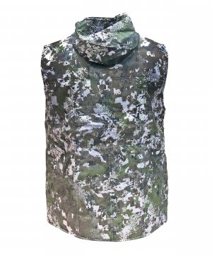 Превью Жилет пиксель зеленый на синтепоне &mdash; 2