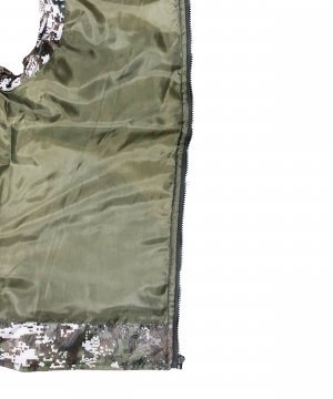 Превью Жилет пиксель зеленый на синтепоне &mdash; 3