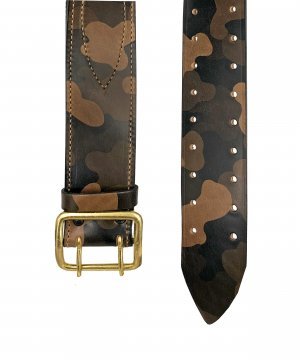 Ремень офицерский кожаный КМФ латунь — 2