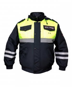 Превью Ветровка ДПС синтепон желтая вставка шевроны старого образца &mdash; 1