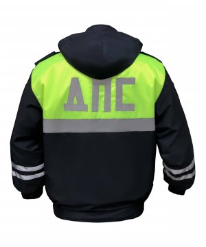 Превью Ветровка ДПС синтепон желтая вставка шевроны старого образца &mdash; 2