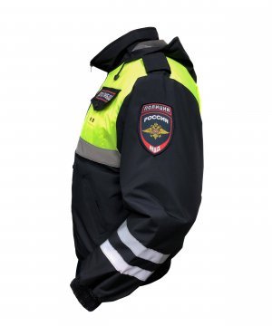 Превью Ветровка ДПС синтепон желтая вставка шевроны старого образца &mdash; 3