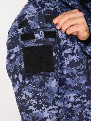 Превью Куртка Росгвардия точка синяя с подстежкой &mdash; 5