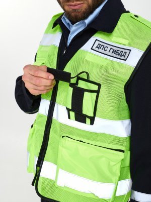Превью Жилет сигнальный ДПС сетка нового образца &mdash; 2