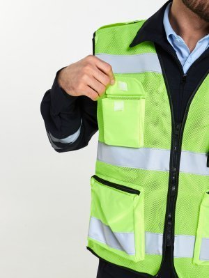 Превью Жилет сигнальный ДПС сетка нового образца &mdash; 3