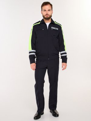 Превью Костюм ГИБДД ДПС габардин с желтой вставкой нового образа &mdash; 1