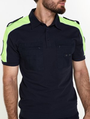 Футболка поло ГИБДД ДПС желтая вставка &mdash; 2