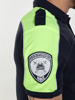 Футболка поло ГИБДД ДПС желтая вставка &mdash; 5