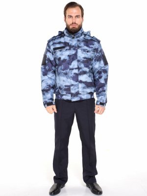 Превью Ветровка Росгвардия синий мох на синтепоне &mdash; 1