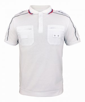 Превью Футболка поло полиции ДПС (белая) &mdash; 1
