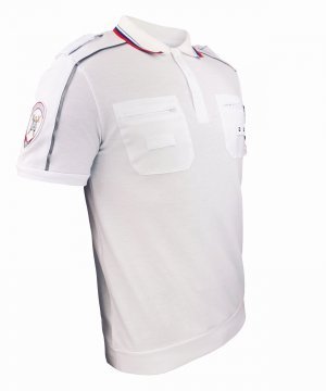 Превью Футболка поло полиции ДПС (белая) &mdash; 3