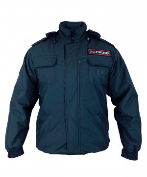 Превью Ветровка полиции синтепон нового образца с шевронами &mdash; 1