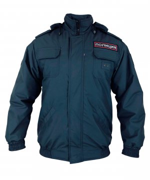 Превью Ветровка полиции синтепон нового образца с шевронами &mdash; 2