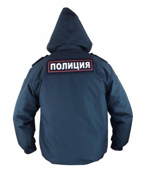 Превью Ветровка полиции синтепон нового образца с шевронами &mdash; 4
