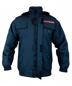 Превью Ветровка полиции синтепон нового образца с шевронами &mdash; 5