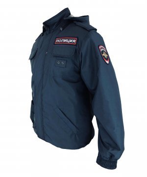 Превью Ветровка полиции синтепон нового образца с шевронами &mdash; 7