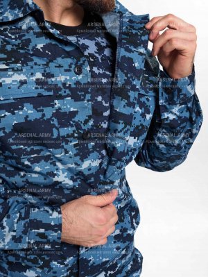 Превью Куртка спецназ цифра синяя рипстоп (уценка) &mdash; 5
