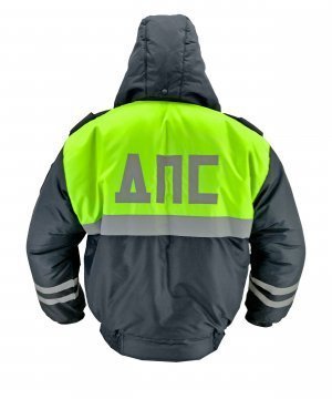 Превью Куртка зимняя ДПС с желтой вставкой с подстежкой &mdash; 3